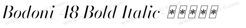 Bodoni 48 Bold Italic字体转换